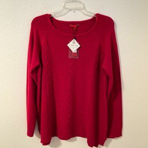 RED L red sweater, soft NWT
